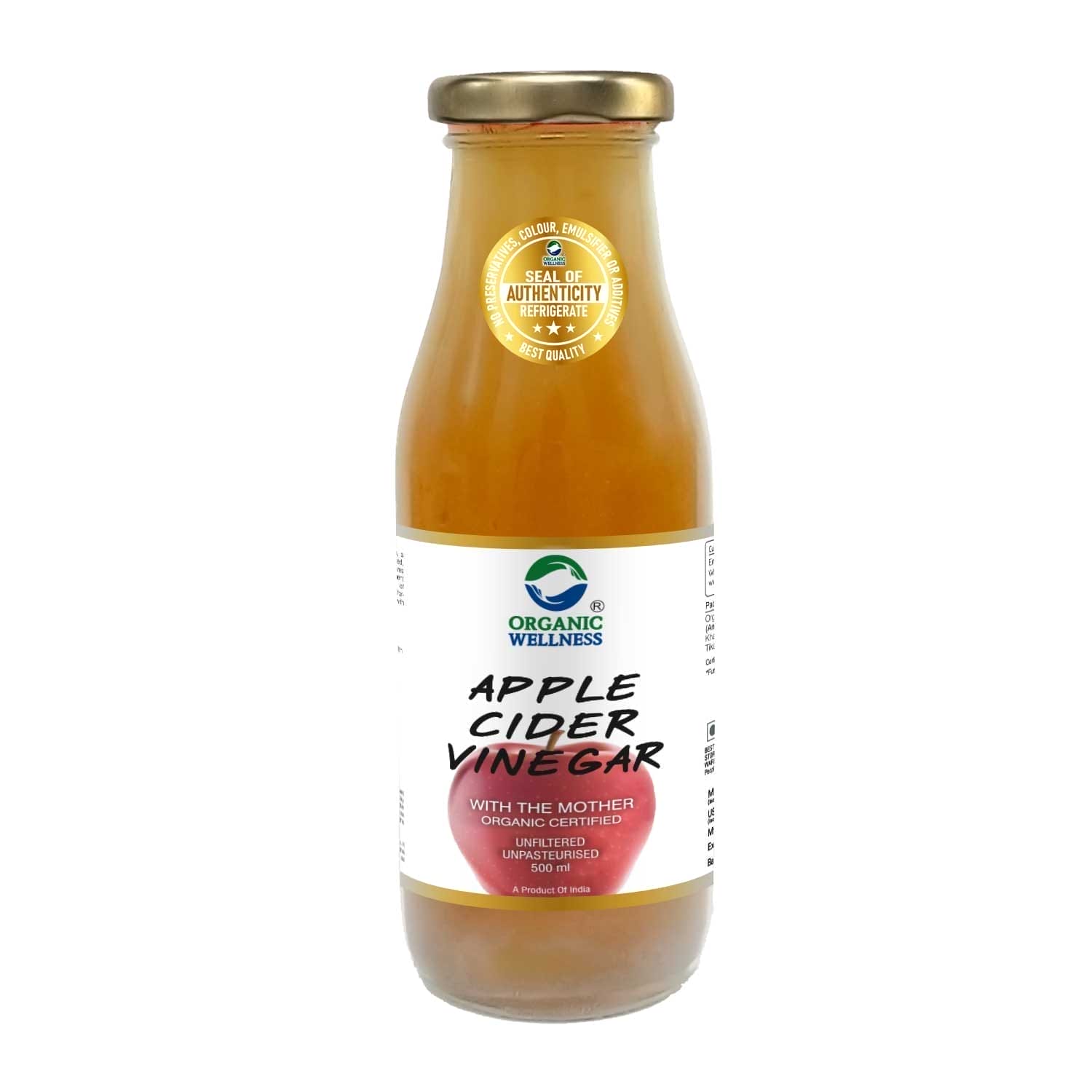 Organic Wellness Apple Cider Vinegar  | Unfiltered with Mother