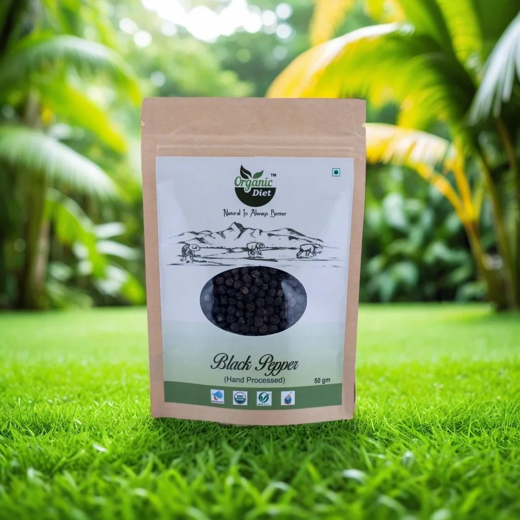 Organic Diet Fresh & Pure Organic Black Pepper Seeds Raw.