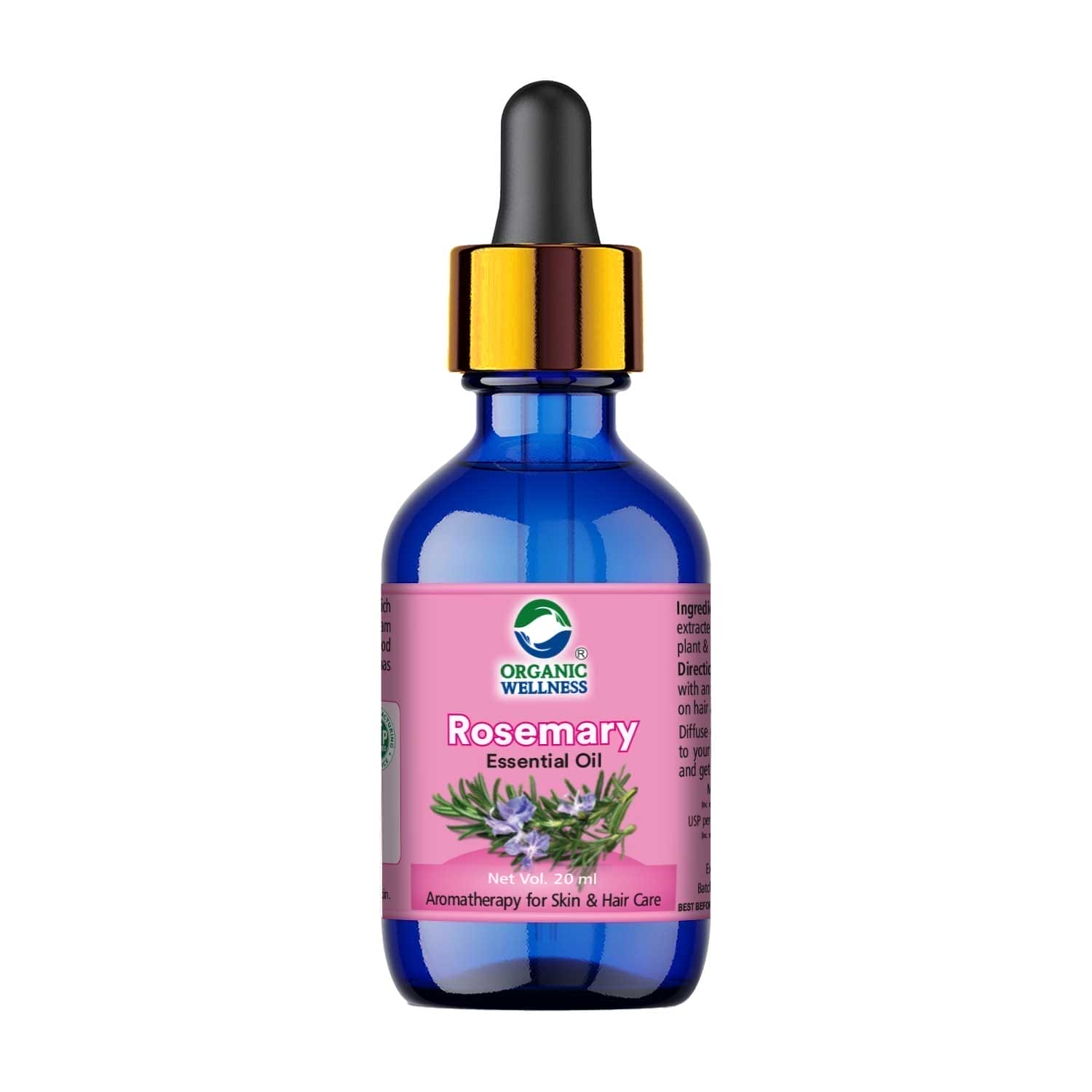 Organic Wellness Rosemary Essential Oil  Bottle