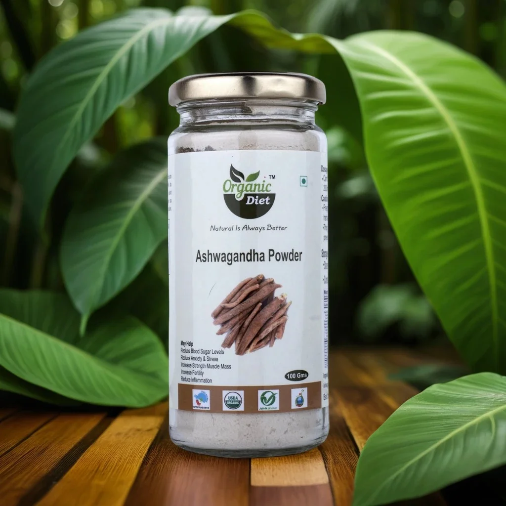 Organic Diet Fresh & Pure Organic Ashwagandha Powder.