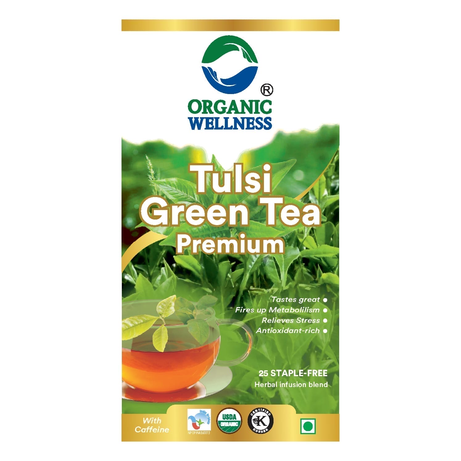 Organic Wellness Tulsi Green Tea Premium