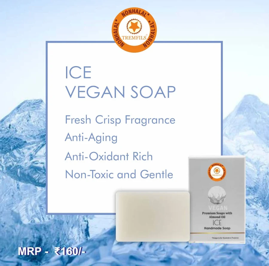 Nonhalal ICE ALMOND OIL VEGAN HANDMADE  SOAP