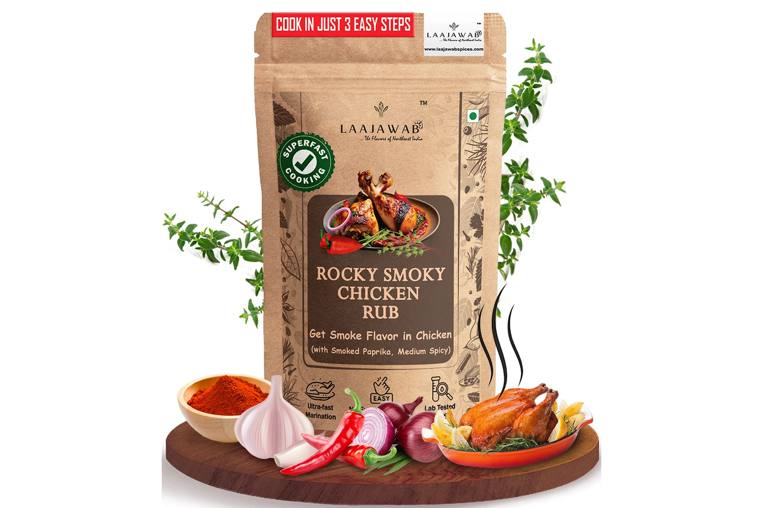Laajawab Smoky Chicken Marinade Rub with Smoked Paprika