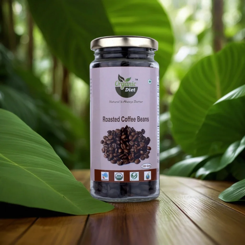 Organic Diet Fresh & Pure Organic Roasted Coffee Beans.