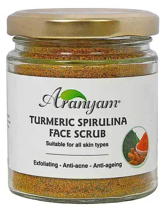 Natural turmeric Spirulina face scrub