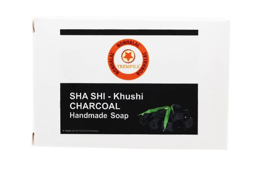 Nonhalal Sha Shi  Khushi Charcoal Handmade Ayurvedic Soap