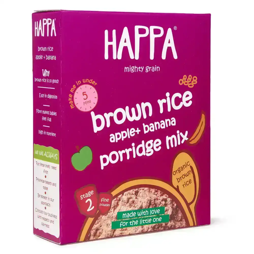 Happa Cereal Brown Rice + Apple + Banana
