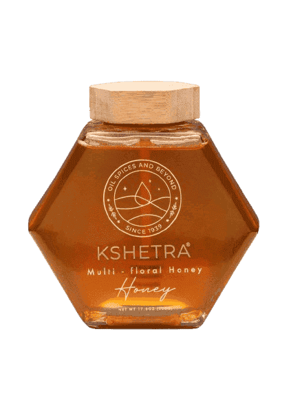 Multi Floral Honey Glass Bottle