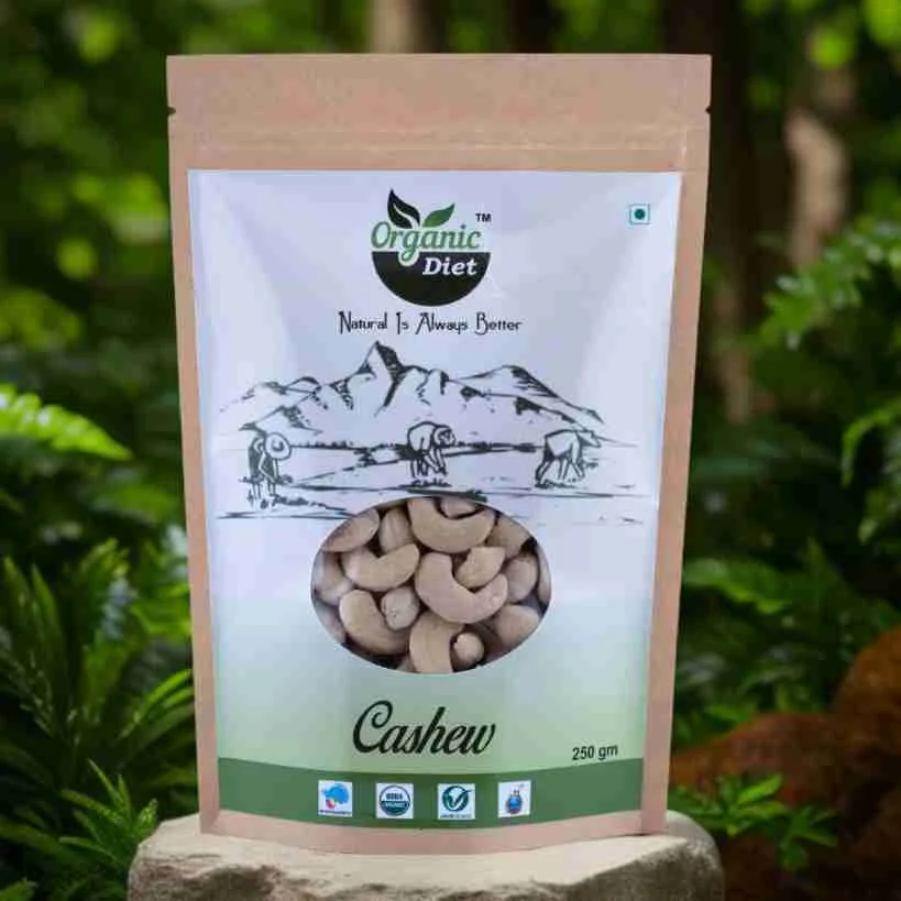 Organic Diet Fresh & Pure Organic White Cashew King Size Raw.