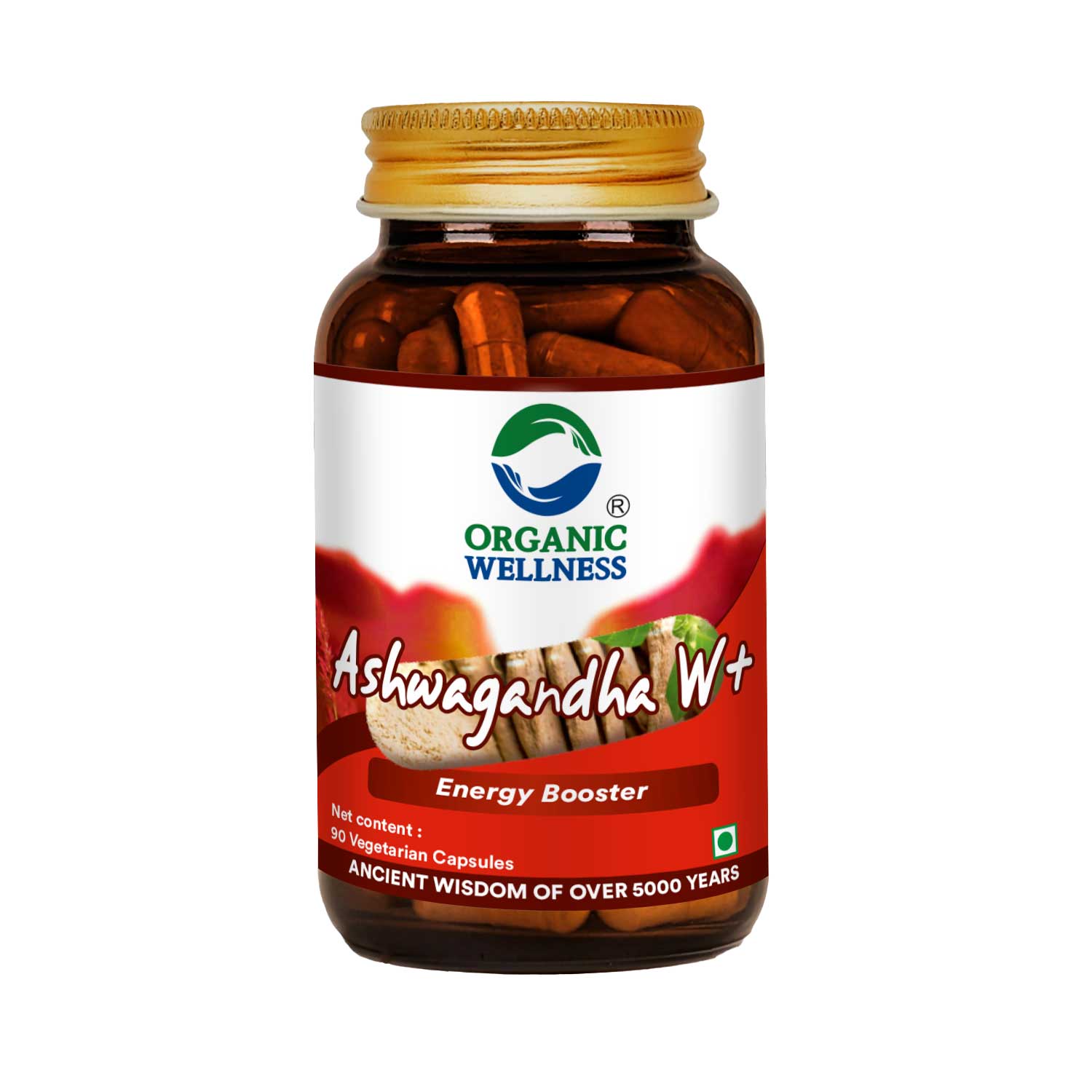Organic Wellness Ashwagandha | Certified Ashwagandha  | For Immunity, Stress Relief & General Wellness |