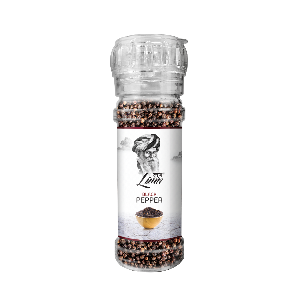 Black Pepper Glass Grinder