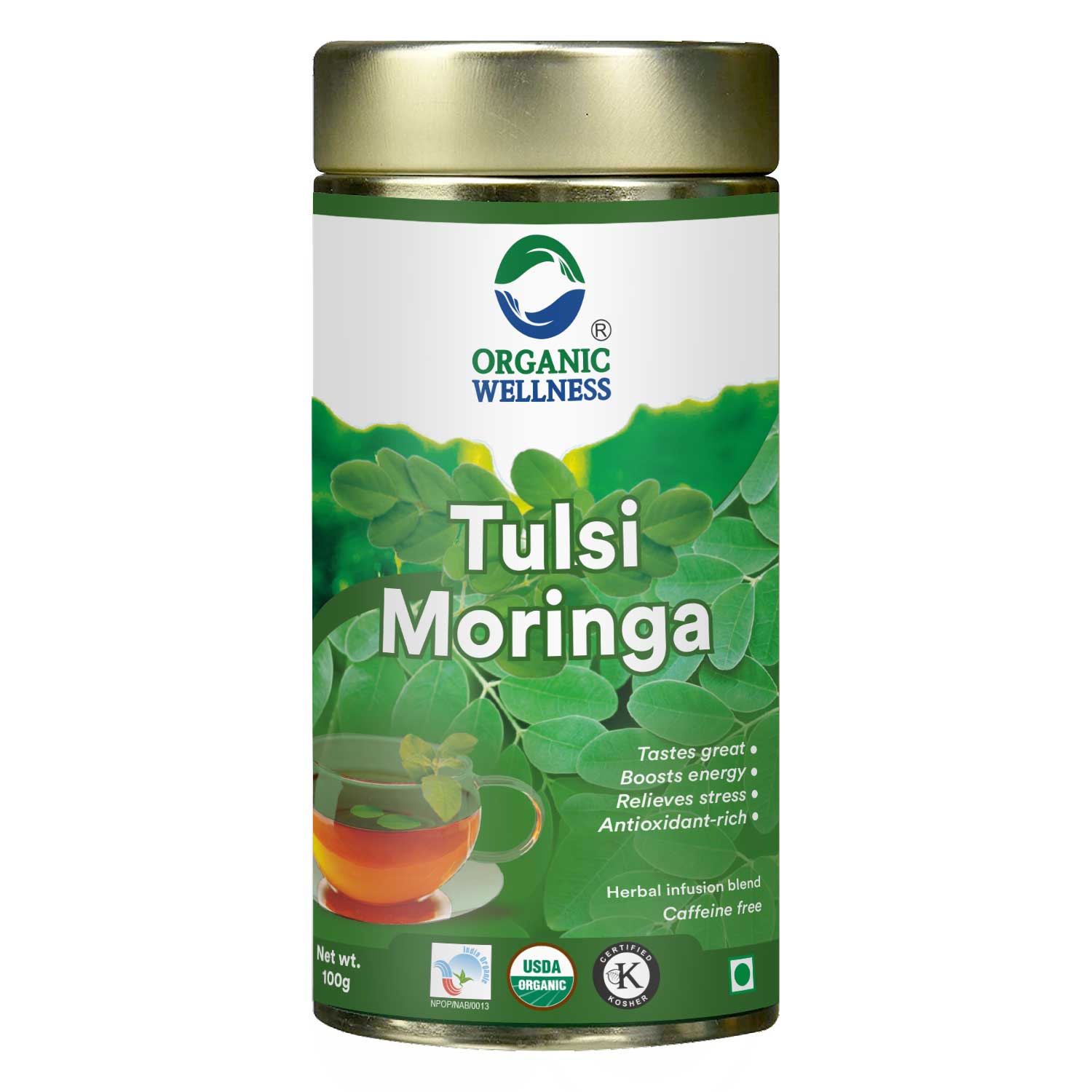 Organic Wellness Tulsi Moringa  Tin Pack