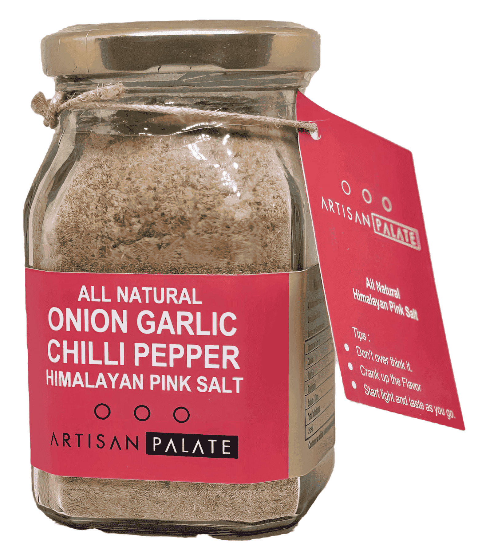 ALL NATURAL ONION GARLIC CHILLI PEPPER HIMALAYAN PINK SALT