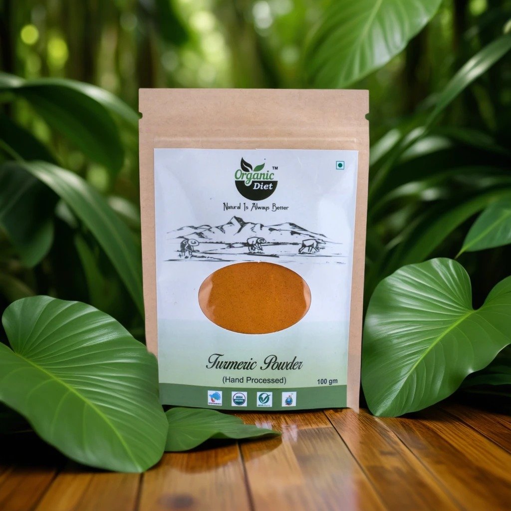 Organic Diet Fresh & Pure Organic Turmeric Powder.