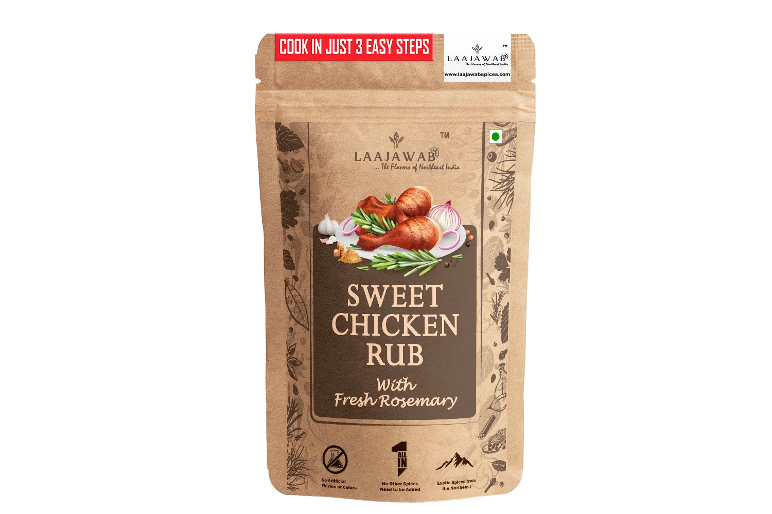 Laajawab Sweet Chicken Rub with Rosemary