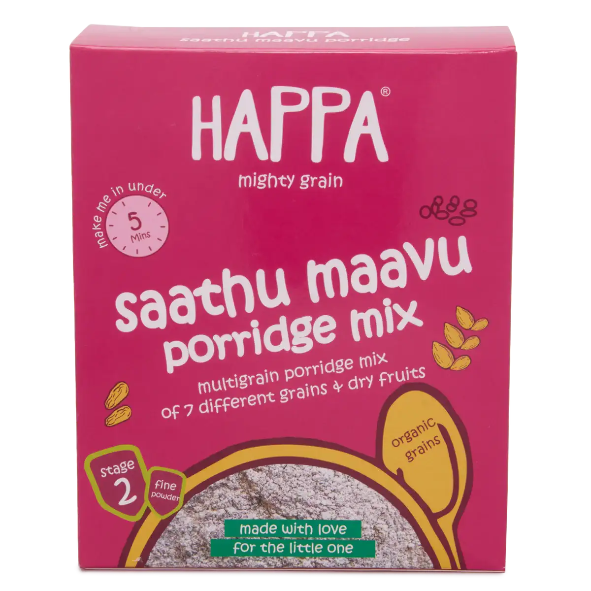 Happa Organic baby food Multigrain (Saathu Maavu )Cereal