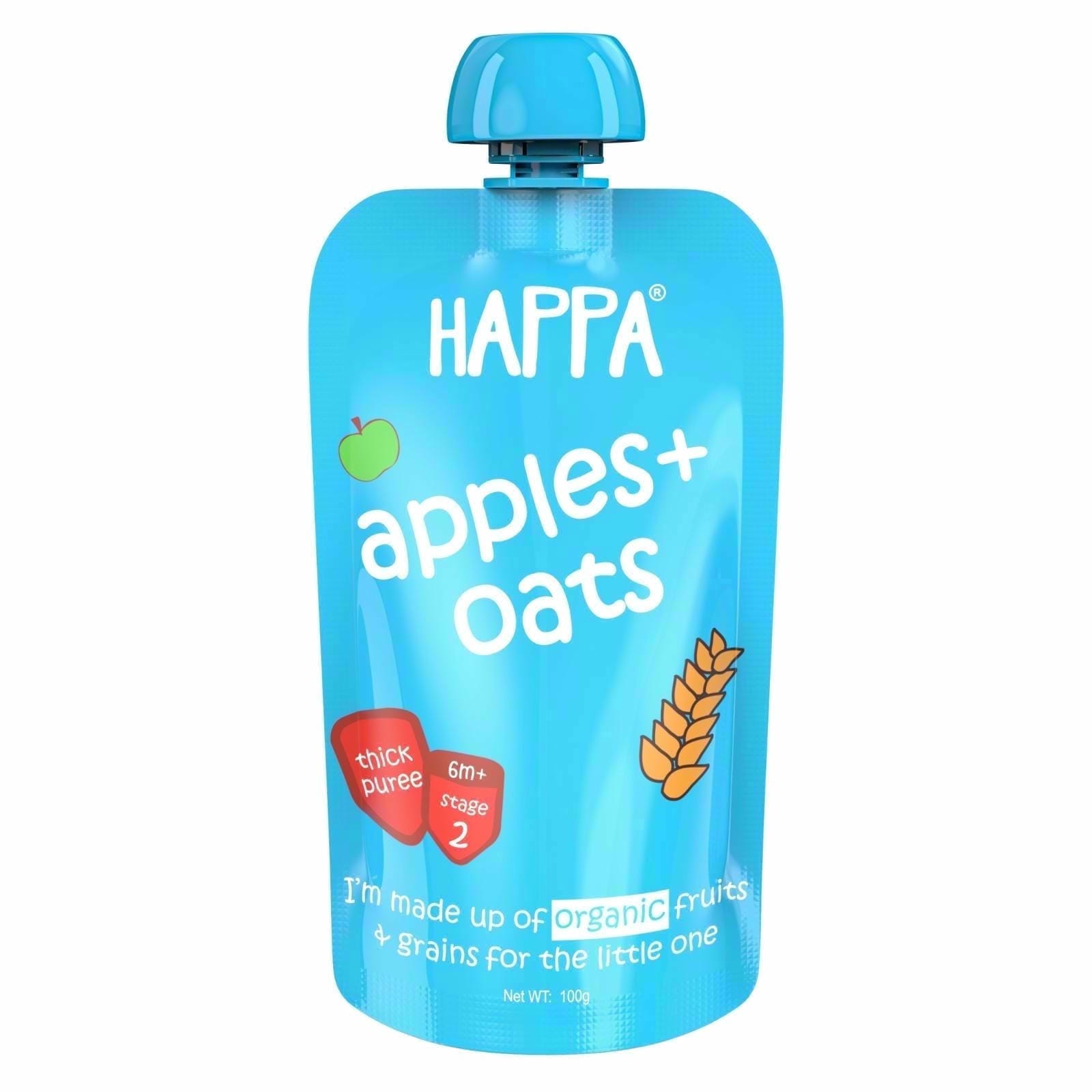 Happa Fruit  Puree Apple + Oats